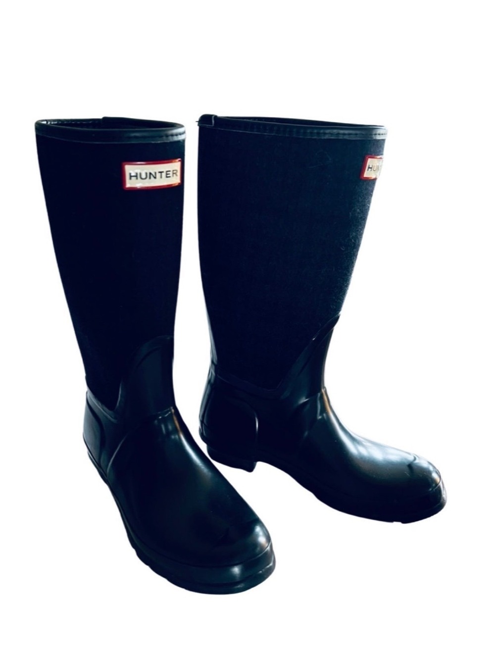 Hunter Women's Original Tall Rain Boots Athena Black Size 6M/7F EU 38 UK 5